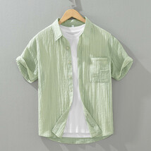半袖シャツ　夏服　サマーシャツ　メンズ*新品　トップス　カジュアルシャツ　海シャツ　アロハシャツ【YH1270】緑色　3XL_画像1