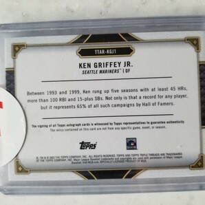 2022 TOPPS Triple Threads Triple Thread Autograph Gold Ken Griffey Jr, 4/9 ケン・グリフィー サイン 9枚限定の画像2