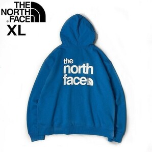 1円～!売切!【正規新品】THE NORTH FACE◆W COORDINATES HOODIE パーカー US限定 フードナイロン切替 ハーフドームロゴ(XL)青 181130-15の画像1