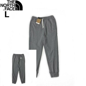 1円～!売切!【正規新品】THE NORTH FACE◆HERITAGE PATCH JOGGERS ジョガーパンツ US限定 ロゴパッチ 裏起毛(L)グレー 190110-25の画像1