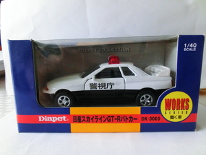 ミニカー 1/40　アガマツ　ダイヤペット DK-3005　日産　スカイラインGT-R パトカー　