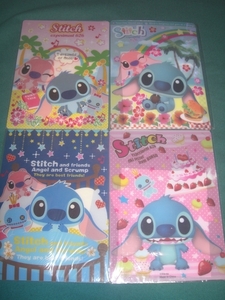 [ new go in . limited time price cut ] Stitch & Angel B5 under bed 4 kind set Disney [ clear file * under bed ]21 2/2