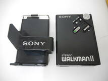 373 SONY STEREO WALKMAN ll WM-2 ソニー ステレオ ウォークマン2 カセットプレーヤー ホルダー付_画像1