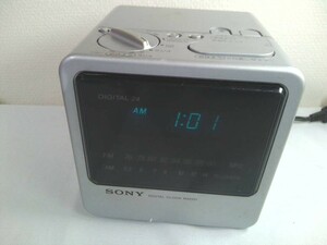 昭和レトロ★SONY ソニー 　DIGITAL 24　　FM/AMデジタルクロックラジオ　ICF-C12 ★受信OK