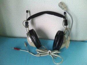 レトロ　AIWA 　HP-13　マイク付きヘッドフォン 　★ジャンク