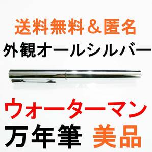 万年筆 ウォーターマン WATERMAN 詳細不明 シルバー M 美品 カートリッジなしの画像1