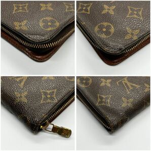 1円 LOUIS VUITTON ルイヴィトン M61727 モノグラム ポルトモネジップ ラウンドファスナー 長財布 ウォレット ブラウン系 FC3575の画像6