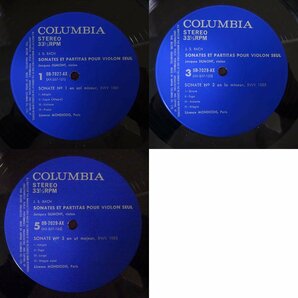 11184875;【稀少！国内COLUMBIA/3LP】ジャック・デュモン J.S.バッハ/無伴奏ヴァイオリン・ソナタとパルティータ全曲の画像4