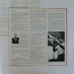 46069984;【国内盤/PacificJazz/MONO/美盤】Chet Baker / Chet Baker Singsの画像2