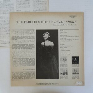 46069954;【国内盤】Dinah Shore / The Fabulous Hits Of Dinah Shoreの画像2