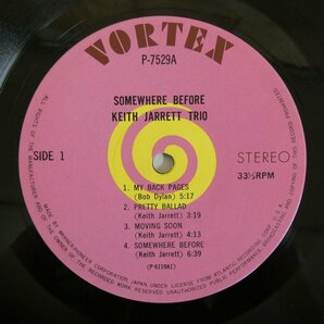 46071161;【国内盤/VORTEX/美盤】Keith Jarrett Trio キース・ジャレット・トリオ / Somewhere Before サムホエア・ビフォーの画像3