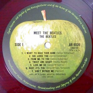 10024676;【国内盤/Apple/赤盤/定価1700円/ペラジャケ】The Beatles / Meet The Beatlesの画像3