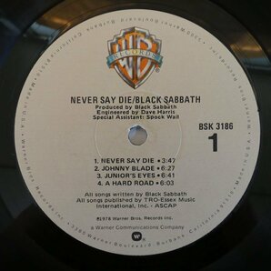 46071446;【US盤】Black Sabbath / Never Say Die!の画像3