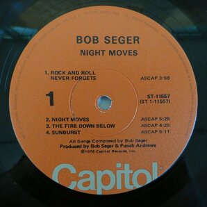 46071561;【US盤/シュリンク】Bob Seger And The Silver Bullet Band / Night Movesの画像3