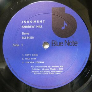 46071623;【US盤/BLUE NOTE/VAN GELDER刻印】Andrew Hill / Judgment!の画像3