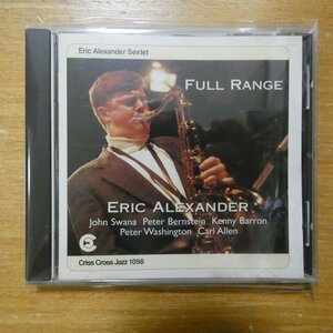 8712474109821;【CD/CRISSCROSS】ERICK ALEXANDER SEXTET / FULL RANGE　CRISS-1098CD