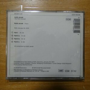 042281006722;【CD/西独盤/蒸着仕様/ECM】KEITH JARRETT / THE KOLN CONCERT ECM-1064/65の画像2