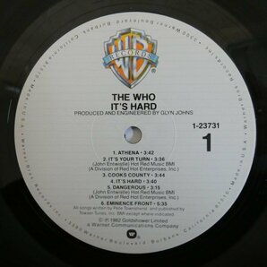 46072242;【US盤】The Who / It's Hardの画像3