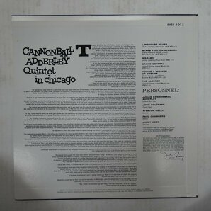 46072413;【国内盤/美盤】Cannonball Adderley Quintet / In Chicagoの画像2