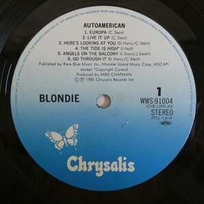 47056398;【国内盤/ポスター付】Blondie ブロンディ / AutoAmerican オートアメリカンの画像3