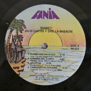 46072908;【US盤/FANIA/STERLING刻印】Julio Castro Y Orquesta La Masacre / Mameyの画像3