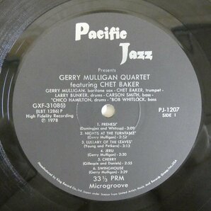 47057249;【帯付/PacificJazz/MONO】Gerry Mulligan Quartet / S.T. オリジナル・ジェリー・マリガン・カルテットの画像3