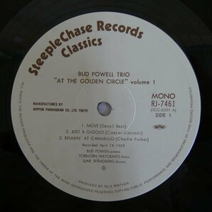 46073218;【帯付/SteepleChase/MONO/美盤】Bud Powell Trio / At The Golden Circle Volume 1の画像3