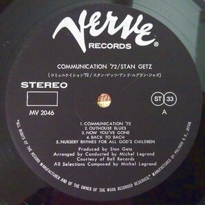 10025255;【国内盤/見開き/Verve】Stan Getz / Communications '72の画像3
