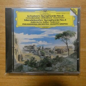 41097954;【CD/西独盤/蒸着仕様】SINOPOLI / MENDELSSOHN:Symphony 4/SCHUBERT: Symphony 8(4108622)