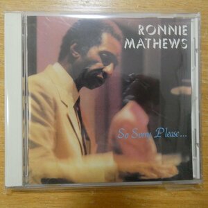 41098335;[CD]RONNIE MATHEWS / SO SORRY PLEASE... SSCD-8089