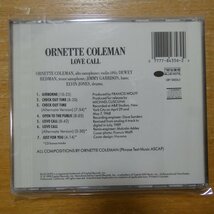 077778435624;【CD】ORNETTE COLEMAN / LOVE CALL　CDP-7843562_画像2