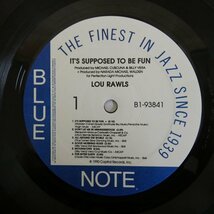 46073456;【US盤/BLUE NOTE/希少90年アナログ】Lou Rawls / It's Supposed To Be Fun_画像3
