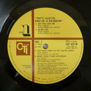 46073672;【国内盤/CTI/VAN GELDER刻印】Patti Austin / End Of A Rainbowの画像3