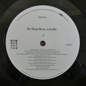 46073733;【US盤/美盤】Pet Shop Boys / Actuallyの画像3