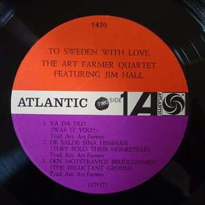 14030675;【USオリジナル/ATLANTIC/MONO/コーティング】The Art Farmer Quartet Featuring Jim Hall / To Sweden With Loveの画像3