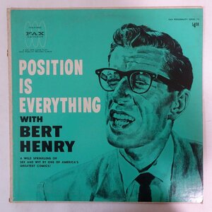 10024924;【US盤/Blue Transparent Vinyl】Bert Henry / Position Is Everything