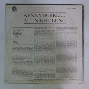 14030873;【US盤/PRESTIGE/黄NJラベル/手書きRVG刻印/MONO/AB】Kenny Burrell / All Night Longの画像2