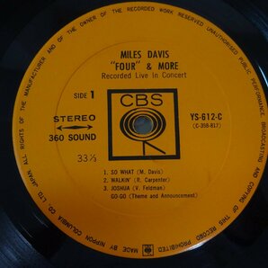 11186453;【国内盤/CBS/ペラジャケ】Miles Davis / Four' & More - Recorded Live In Concertの画像3