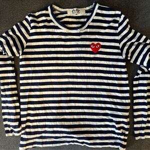 レディース　COMME des GARCONS Tシャツ 長袖 ボーダー　コムデギャルソン PLAY