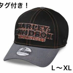 【NEWERA×Harley Davidson 】ニューエラ×ハーレーダビッドソン 39THIRTY キャップ L-XL タグ付き