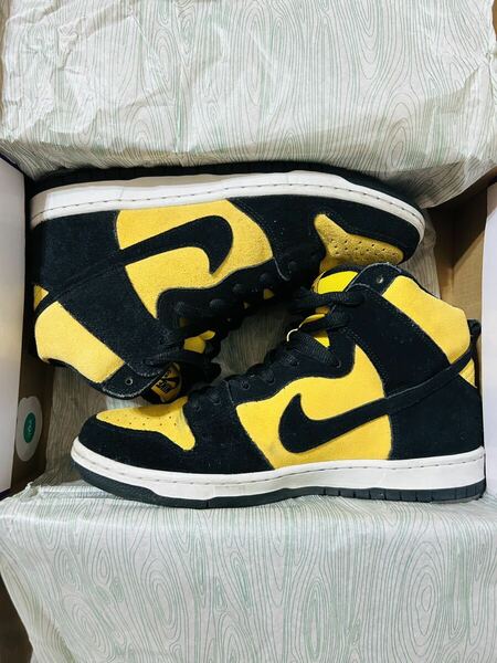 28cm NIKE SB DUNK HIGH MAIZE AND BLACKナイキ SB ダンク ハイ メイズ アンド ブラック