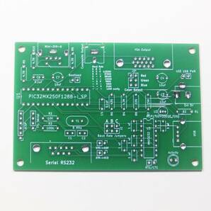 Ascii VT100互換 RS232 ビデオターミナル 製作用 プリント基板 緑色 PIC32MX250F128B-I/SP マイコン ビデオ ターミナル eb9e0