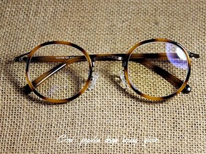 * limitation 1 jpy ~ modern ..oyaji.* Classic retro Vintage series tortoise shell circle glasses date glasses TR90& metal sunglasses tea Italy *K126
