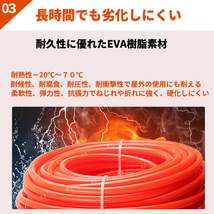 エアホース カプラ 10ｍ ワンタッチ エアー ホース コンプレッサー チューブ メンテナンス 自動車 バイク 延長　空気 配管 EVA　継手 接続_画像4