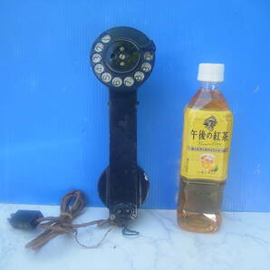 NEC製 ダイヤル付き受話器 携帯式電話機 黒電話の画像1