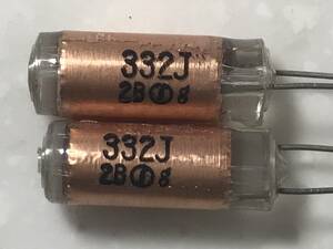  copper . styrol condenser 332J2B 3300pF unused 2 piece 1 set 