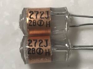銅箔スチロールコンデンサ 272J2B 2700pF 未使用 2個1セット