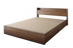 walnut pattern / shelves * outlet attaching storage bed Espelhoe spec rio bed frame only double walnut Brown 