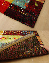 トルコ製 ウィルトン織カーペット 『フォリア』 レッド 約80×140cm 2340419_画像3