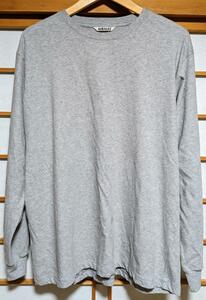 AURALEE HARD TWIST COTTON CASHMERE L/S TEE サイズ 3 23SS A23SP01CC カラー GRAY オーラリー